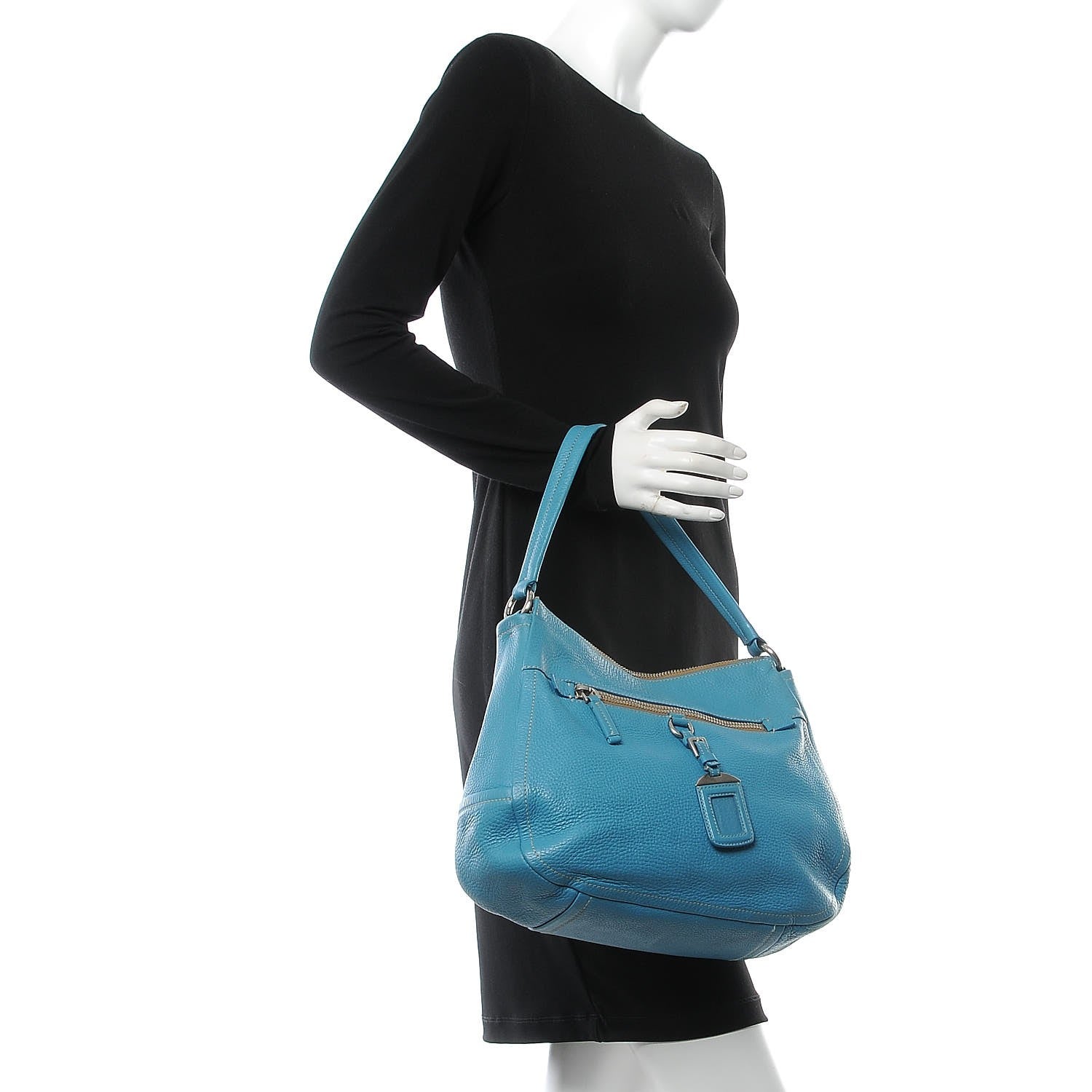 Prada Vitello Daino Hobo Voyage 2 of 13