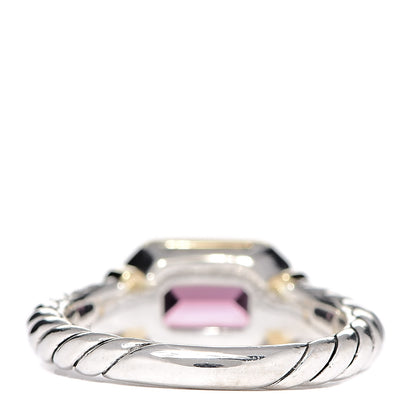 David Yurman Sterling Silver 18K Yellow Gold Rhodolite Novella Ring 56 7.75 4 of 6