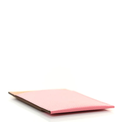 Hermes Epsom Card Holder Rose Confetti Sesame 4 of 8