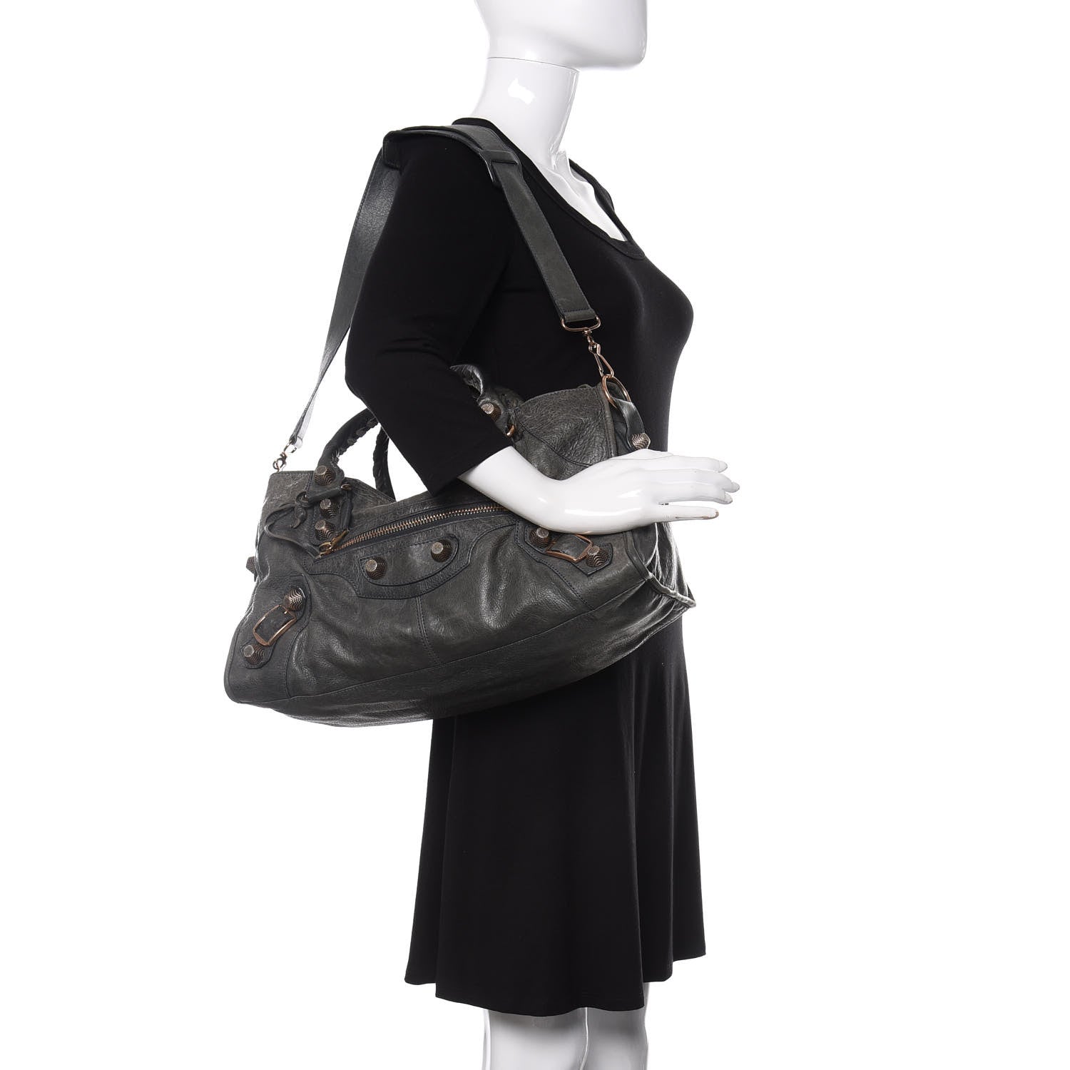 Balenciaga Agneau Giant 21 Rose Gold Hardware Part Time Anthracite 2 of 13