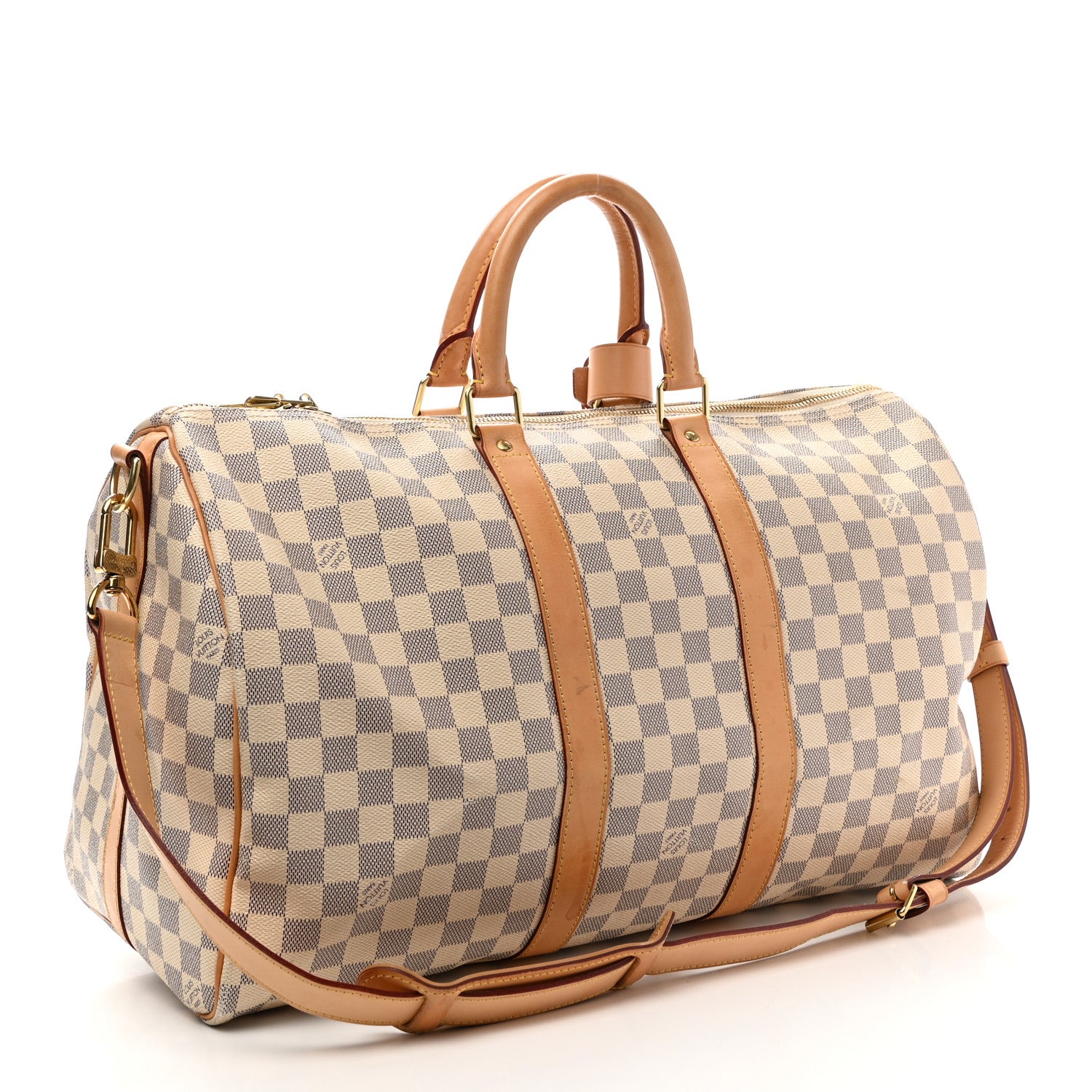 Louis Vuitton Damier Azur Keepall Bandouliere 45 3 of 12
