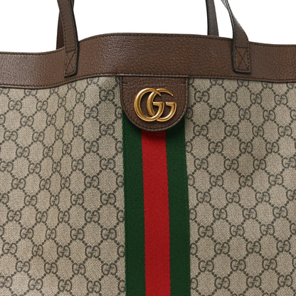Gucci GG Supreme Monogram Web Ophidia Tote Brown 7 of 12