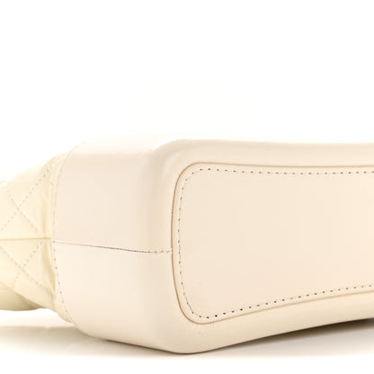 Chanel Aged Calfskin Quilted Medium Gabrielle Hobo White 9 of 11