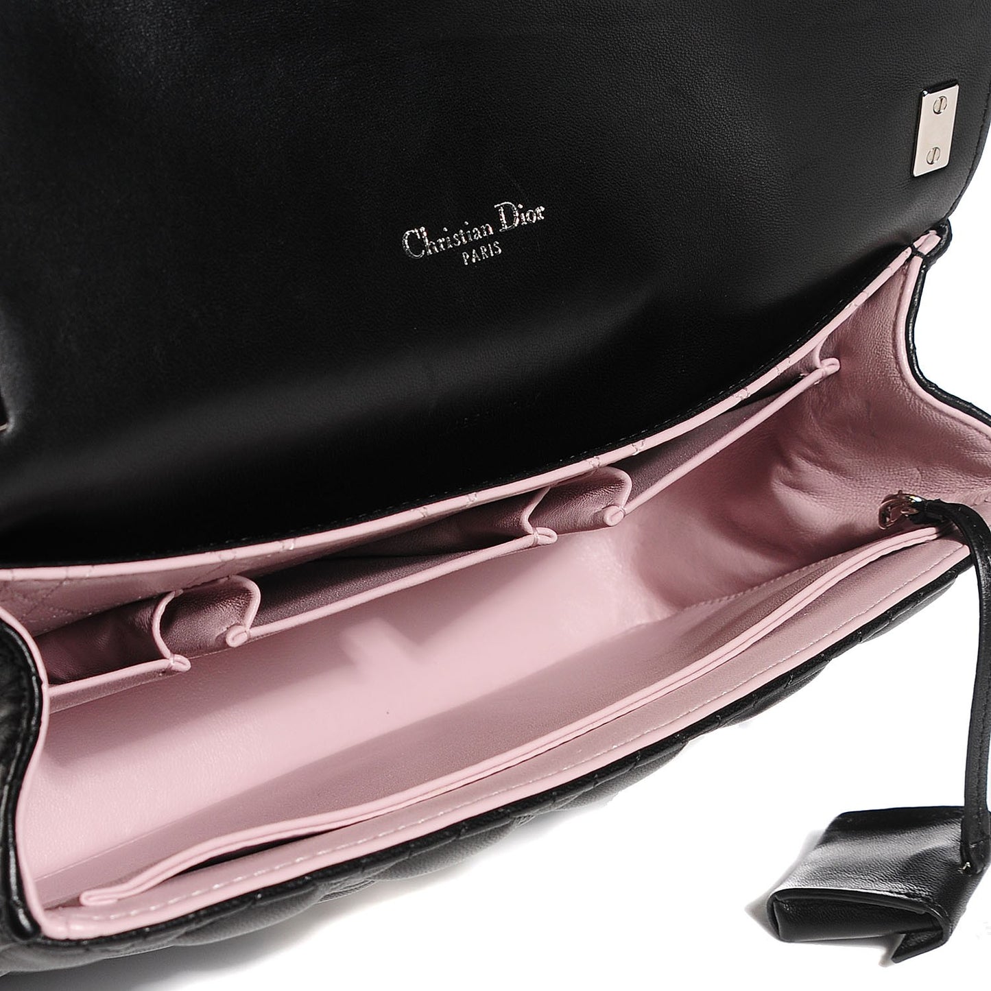 Lambskin Cannage Medium Miss Dior Flap Black