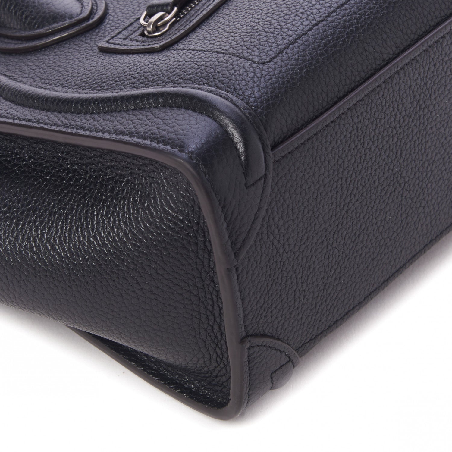 Celine Drummed Calfskin Nano Luggage Black 6 of 10