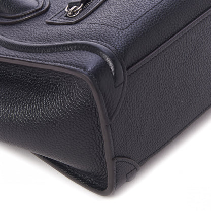 Celine Drummed Calfskin Nano Luggage Black 6 of 10