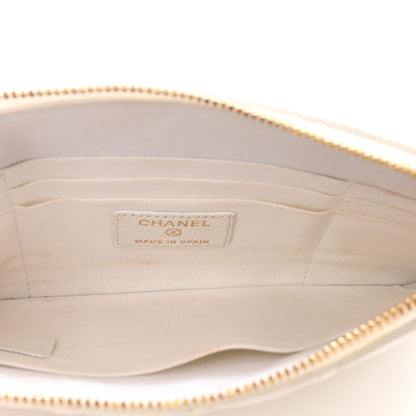 Chanel Caviar Quilted Cosmetic Case White 5 of 8