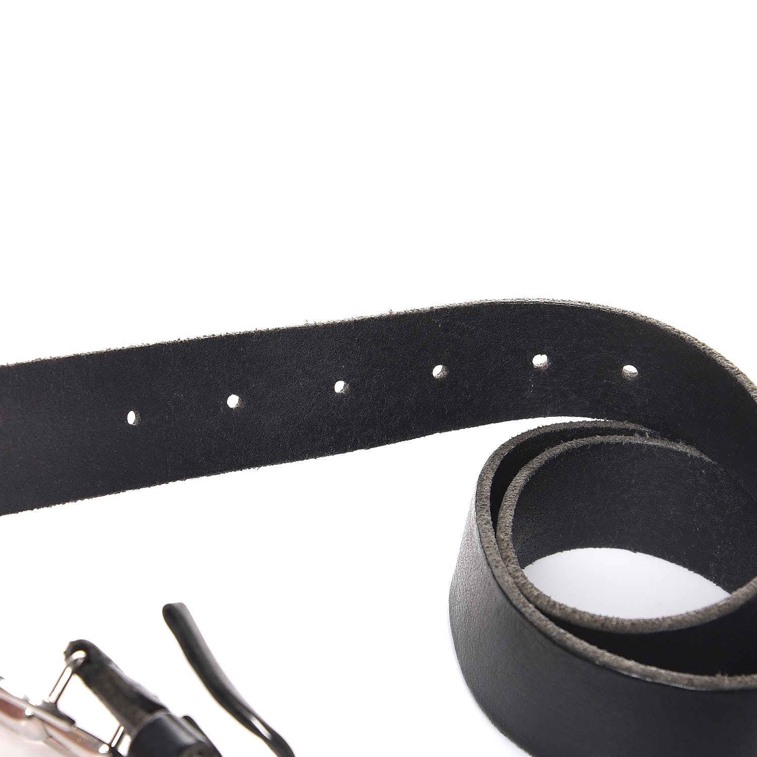 Gucci Cuoio Toscano Nickel Double G 30mm Belt 95 38 Black 5 of 6