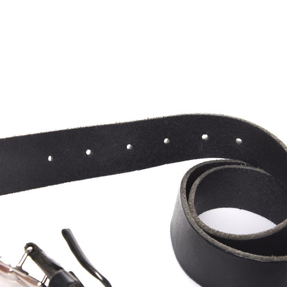 Gucci Cuoio Toscano Nickel Double G 30mm Belt 95 38 Black 5 of 6
