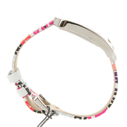 Fendi Stainless Steel Calfskin Diamond 29mm Chameleon Graffiti Quartz Watch 5 of 10