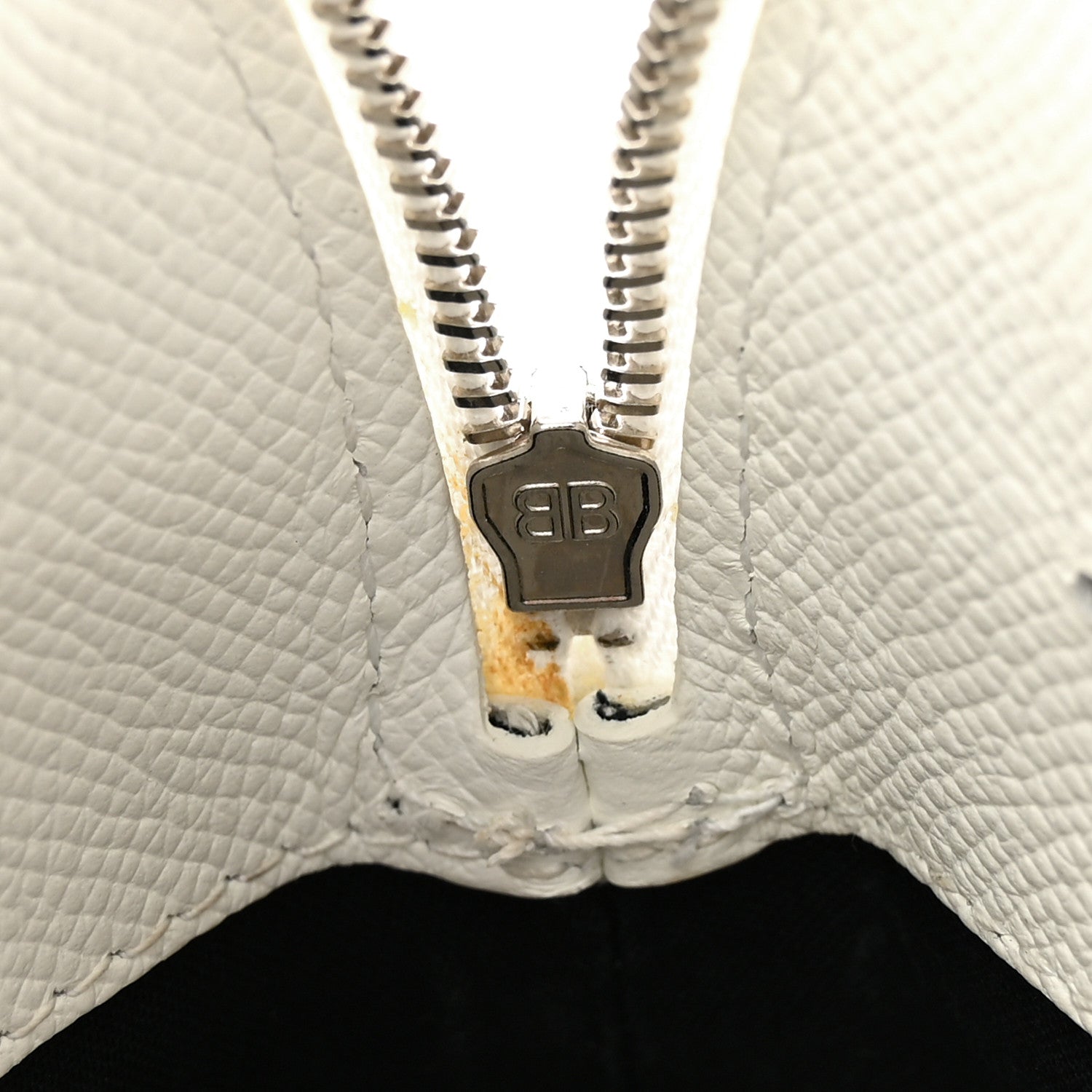 Balenciaga Grained Calfskin XXS Ville Top Handle Bag White Black 13 of 17