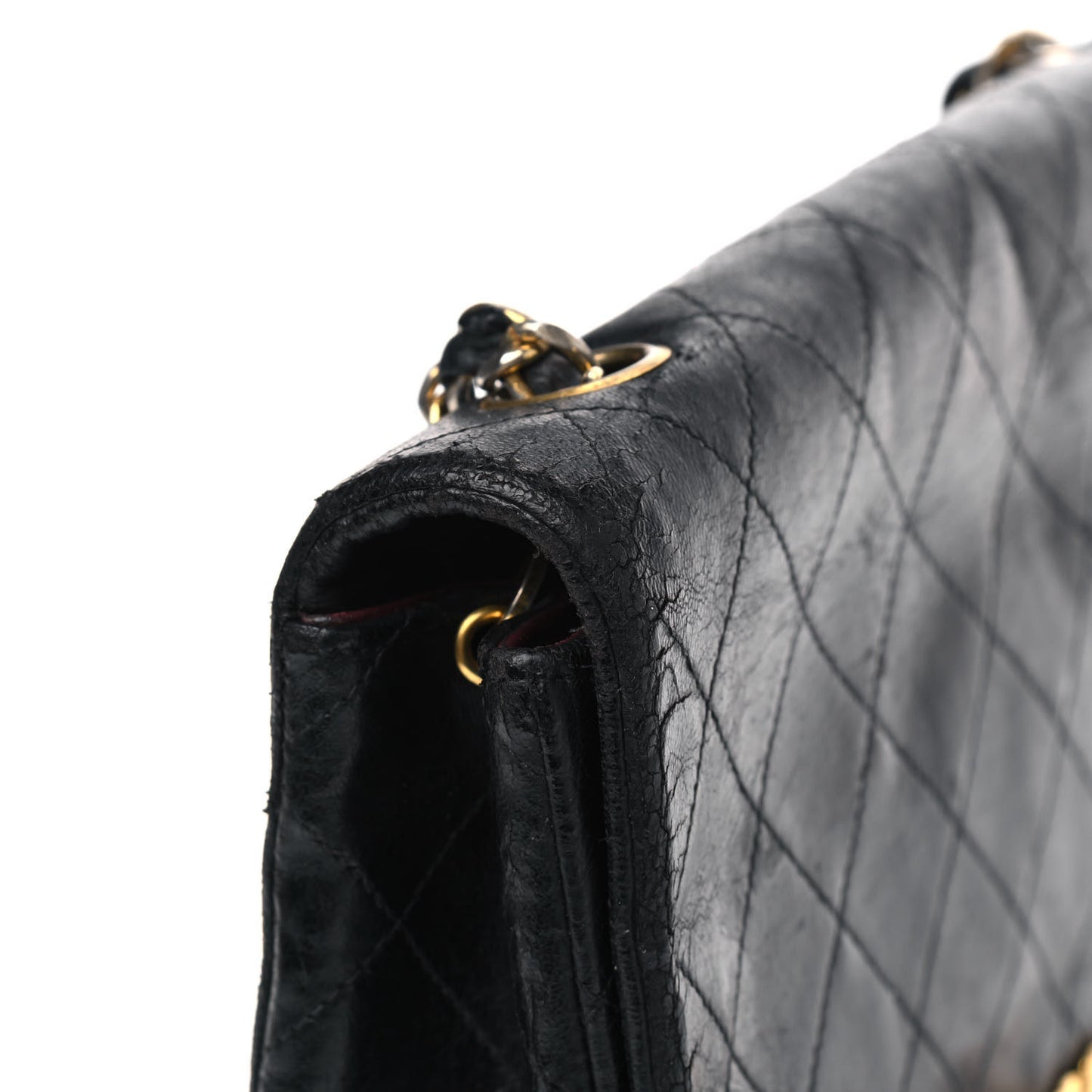 Lambskin Quilted Small Single Flap Black