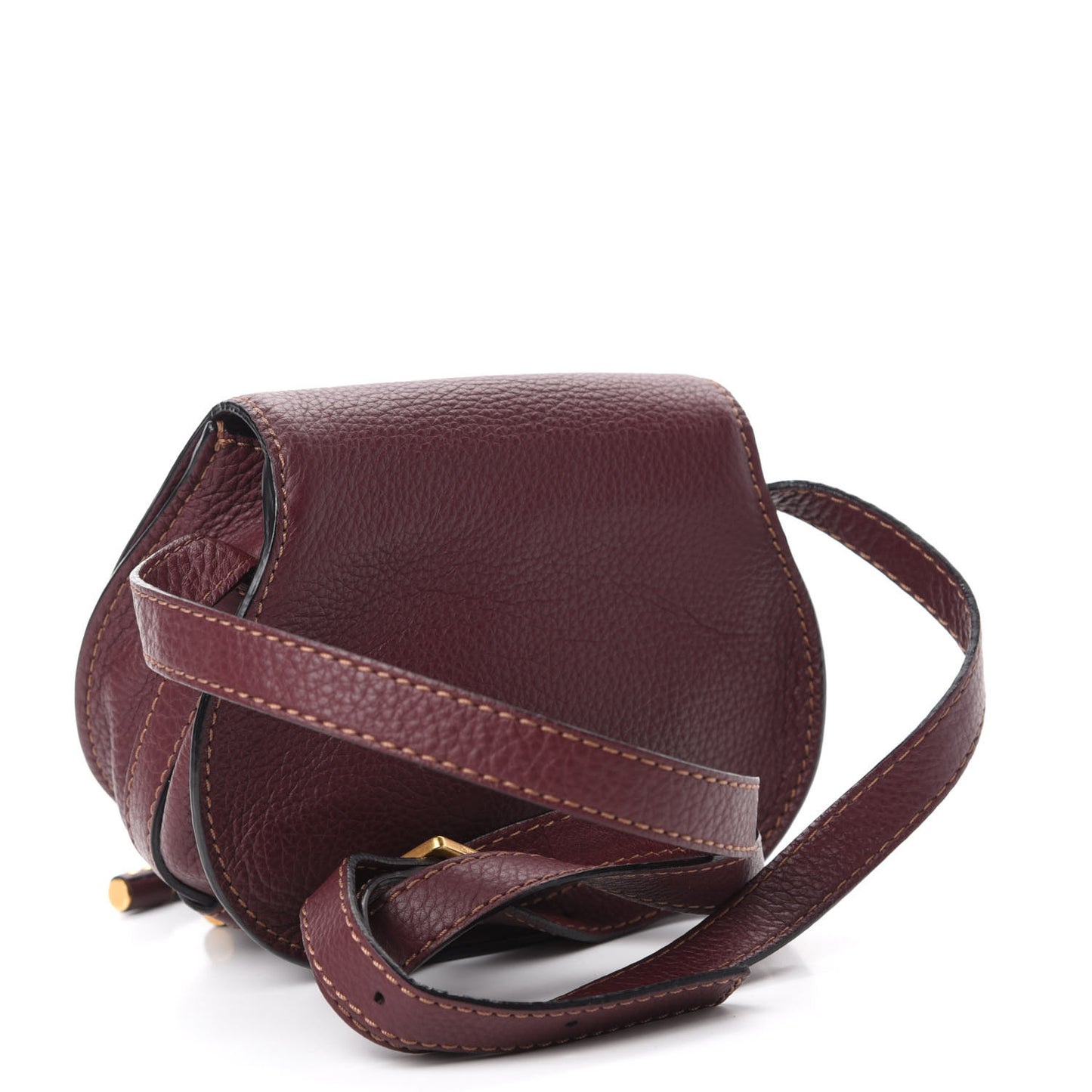 Calfskin Mini Marcie Round Crossbody Bag Wild Purple