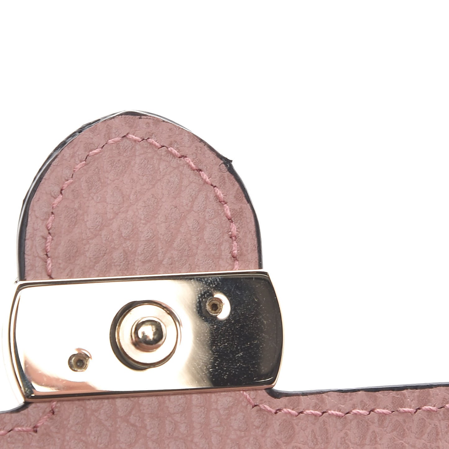 Dollar Calfskin Interlocking G Chain Wallet Soft Pink