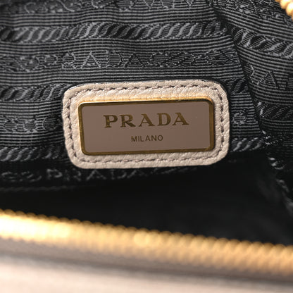 Prada Vitello Daino Medium Double Zip Shoulder Bag Argilla 6 of 9