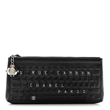 Chanel Metallic Calfskin Keyboard Pouch Black 1 of 9