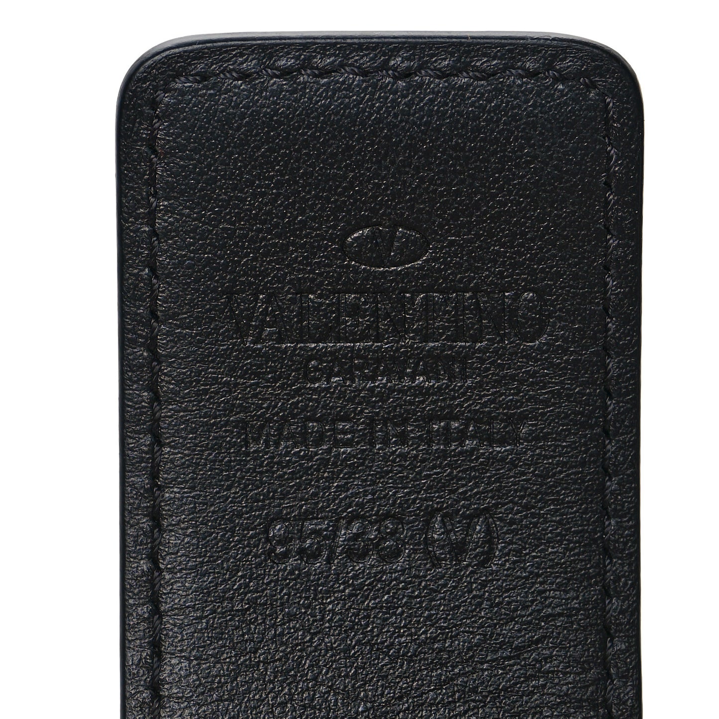 Glossy Calfskin VLogo Belt 95 38 Black