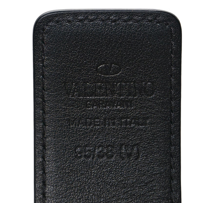 Valentino Garavani Glossy Calfskin VLogo Belt 95 38 Black 5 of 5