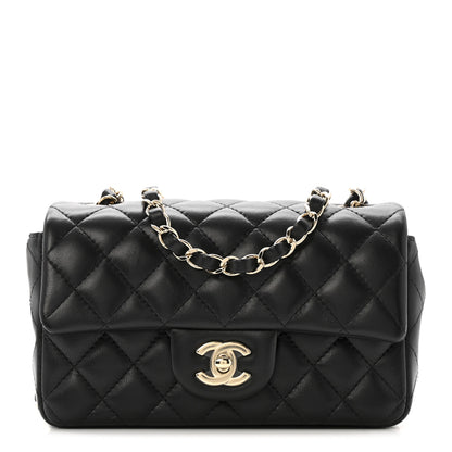 Chanel Lambskin Quilted Mini Rectangular Flap Black 1 of 11
