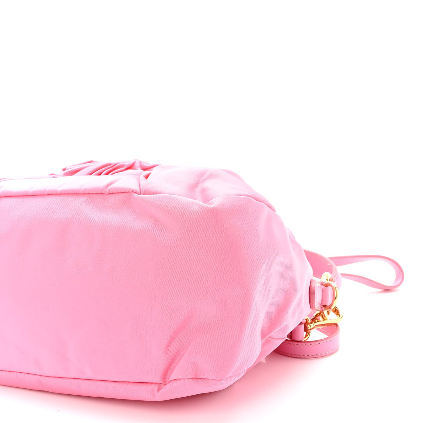Tessuto Nylon Fiocco Bow Shoulder Bag Begonia
