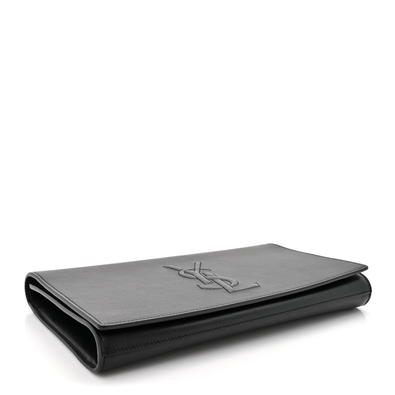 Saint Laurent Calfskin Monogram Large Belle De Jour Clutch Black 4 of 6