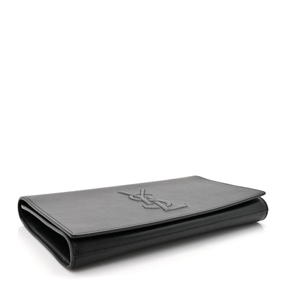 Saint Laurent Calfskin Monogram Large Belle De Jour Clutch Black 4 of 6