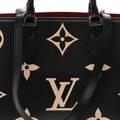 Louis Vuitton Empreinte Monogram Giant Onthego MM Black Beige 12 of 19