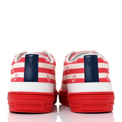 Louis Vuitton Canvas Escale Stellar Sneakers 38 Red 5 of 9
