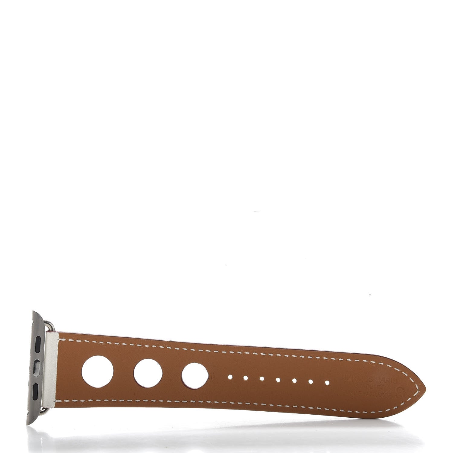 Hermes 42mm Apple Watch Single Tour Rallye Band White 3 of 5