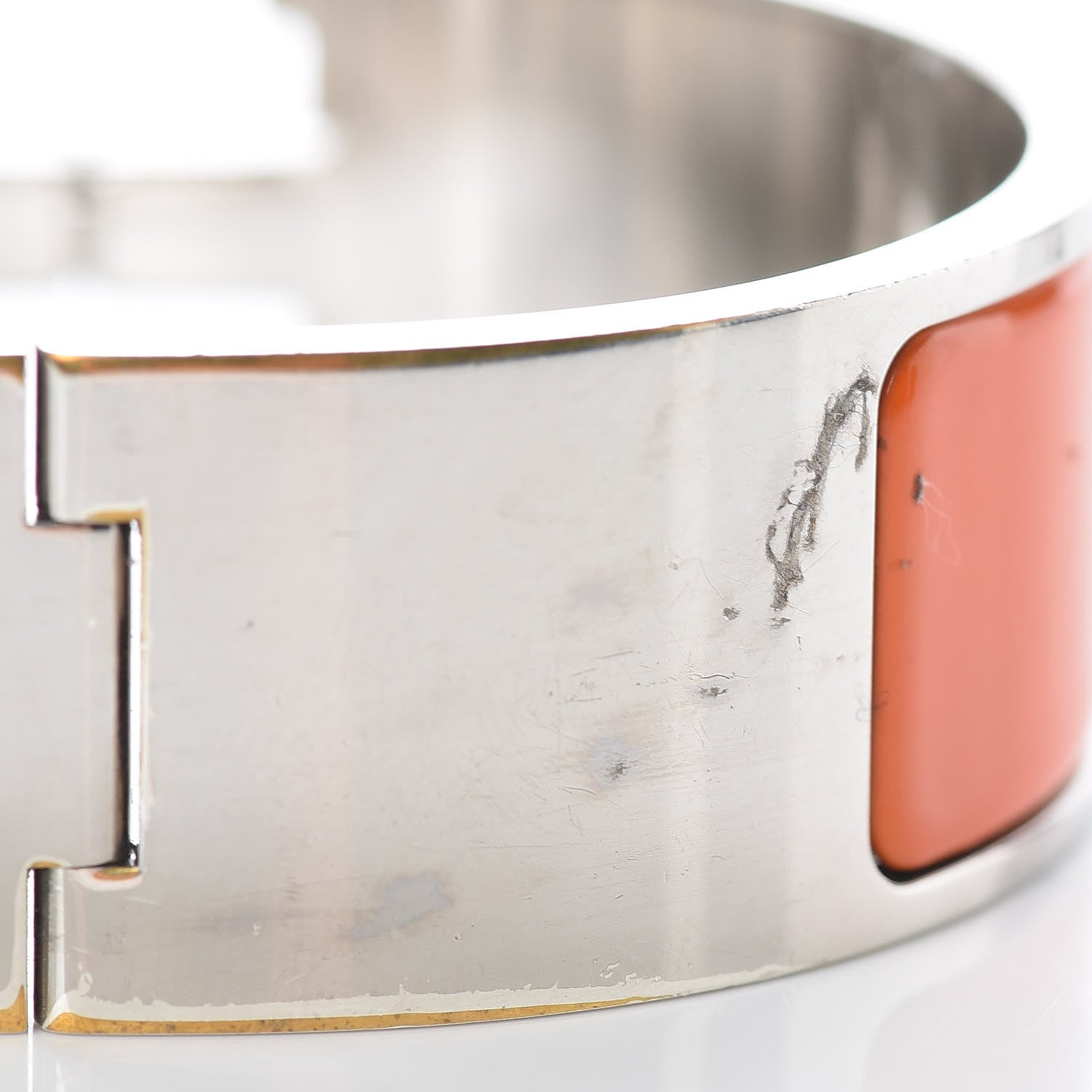 Hermes Enamel Wide Clic Clac H Bracelet PM Orange 5 of 6