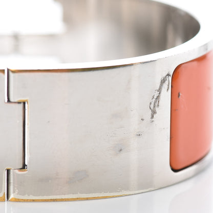 Hermes Enamel Wide Clic Clac H Bracelet PM Orange 5 of 6