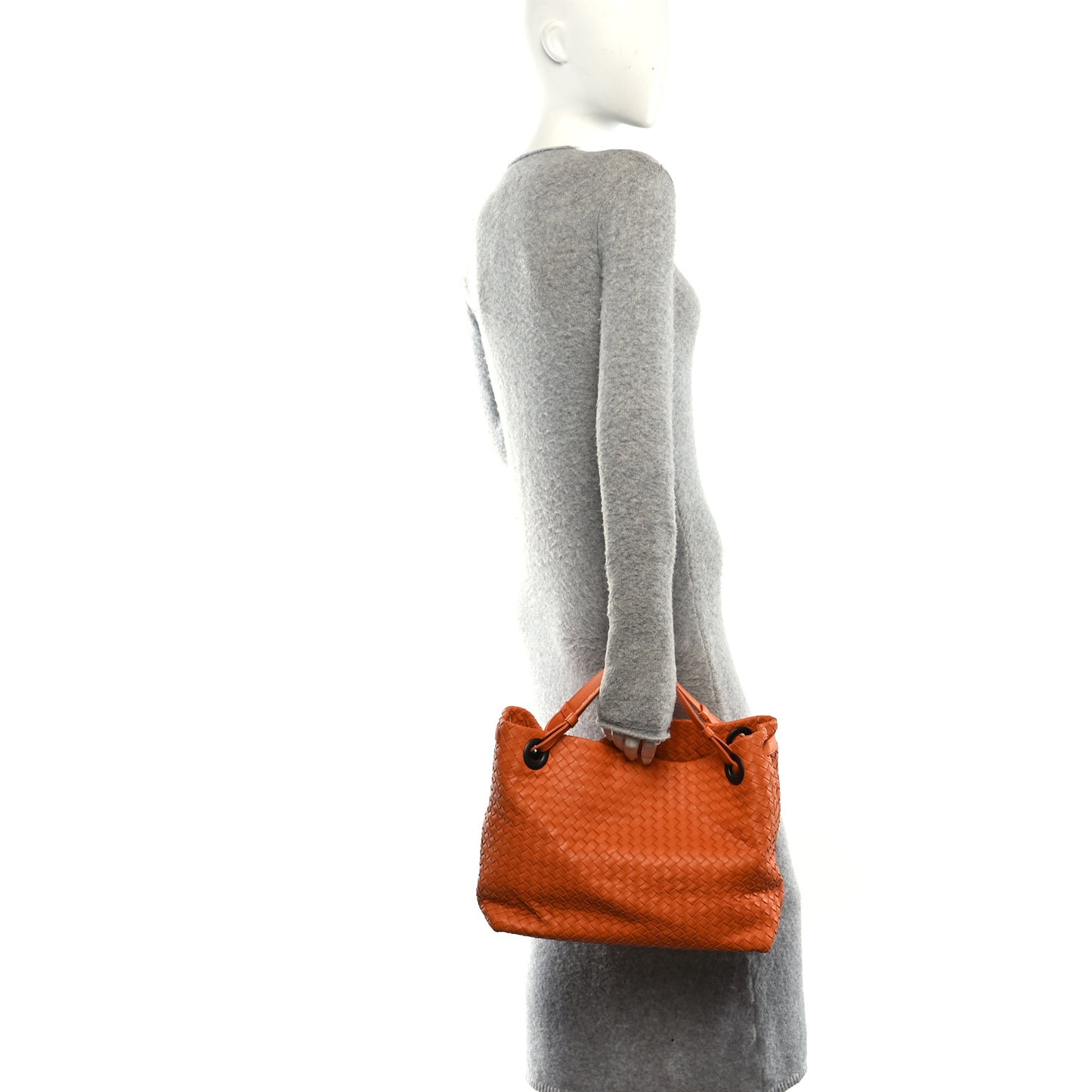 Nappa Intrecciato Bella Tote Orange