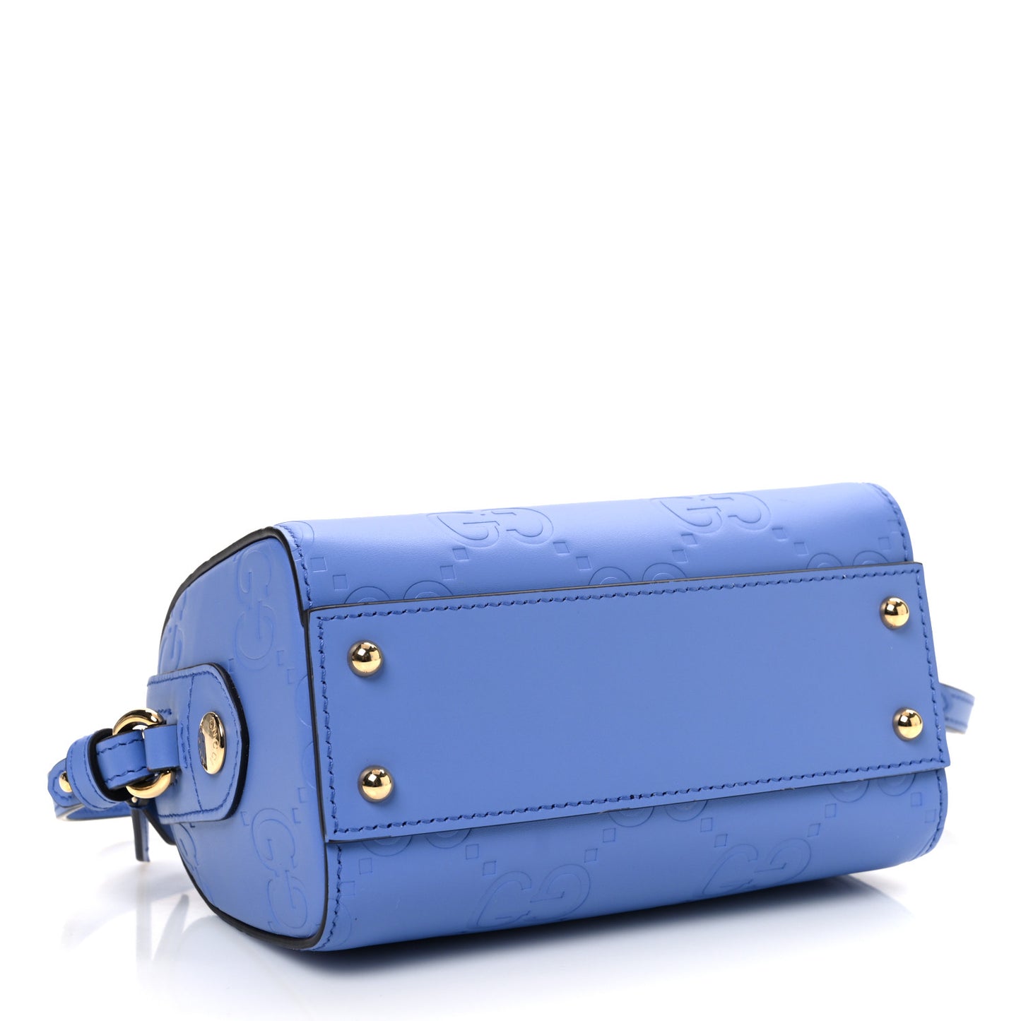 Gilbert Calfskin Jumbo GG Embossed Super Mini Top Handle Bowler Bag Bloom Lavender