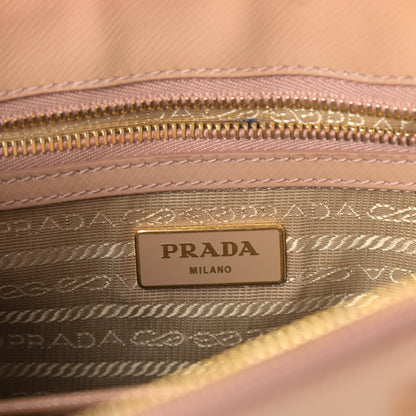 Prada Saffiano Vernice Small Galleria Double Zip Tote Cammeo 6 of 9