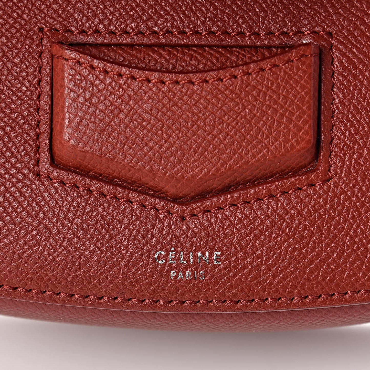 Grained Calfskin Small Trotteur Rust