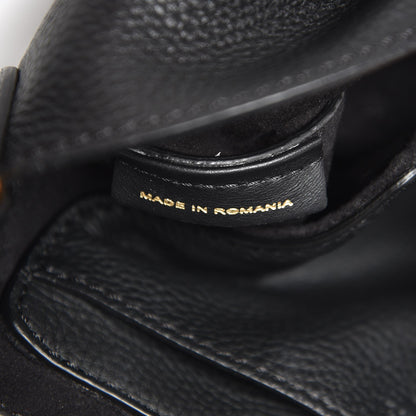 Burberry Grainy Calfskin Embossed Small Messenger Black 7 of 12