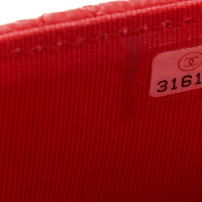 Chanel Caviar Quilted Flap Card Holder Wallet Red 8 of 8