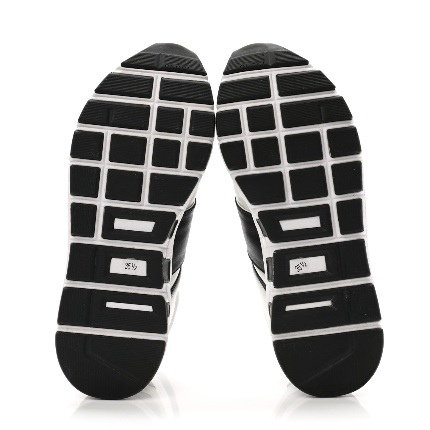 Calfskin Womens Interlocking G Sneakers 35.5 Black White