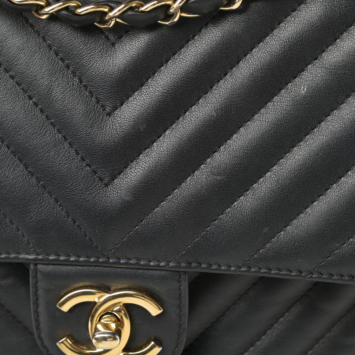 Chanel Calfskin Chevron Quilted Large Urban Spirit Backpack Black 13 of 14