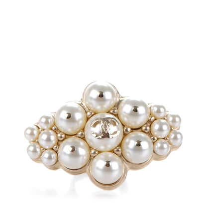 Chanel Pearl CC Ring 52 6 Gold 1 of 4