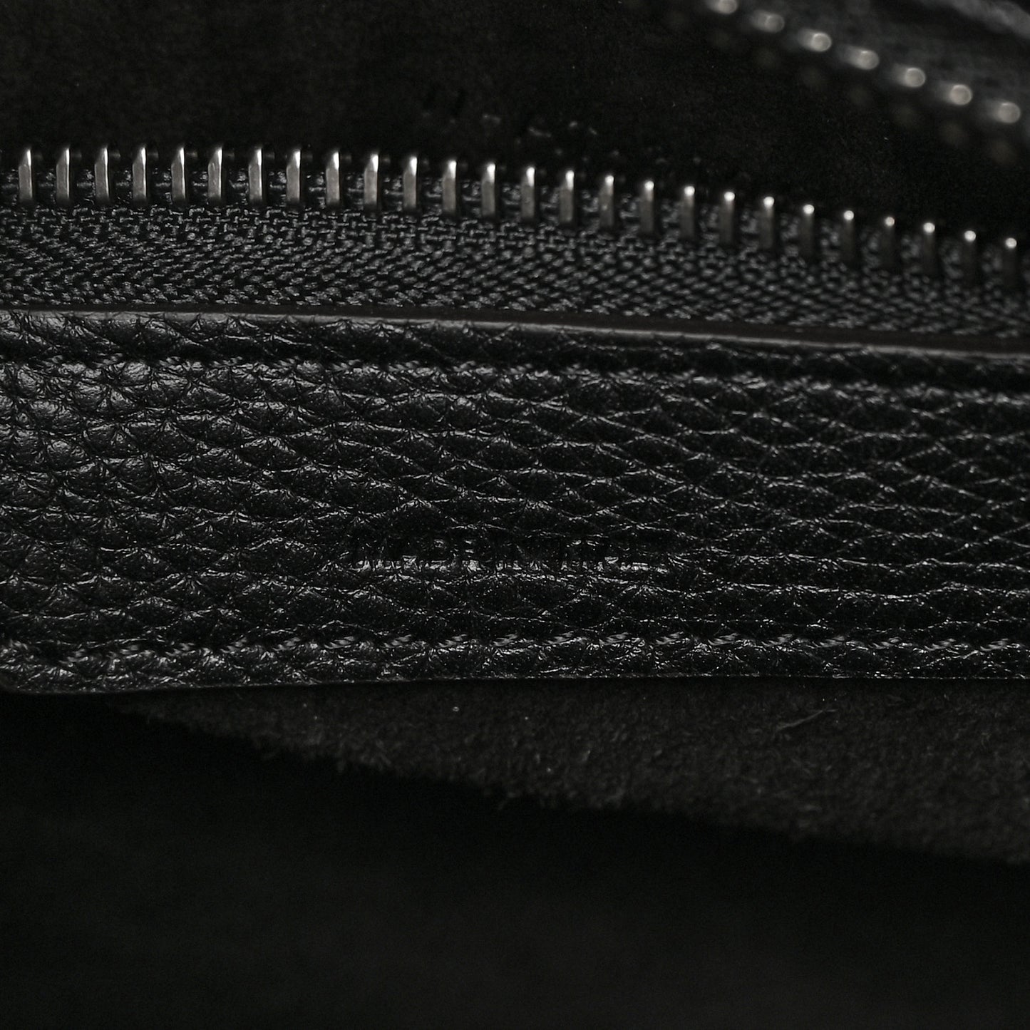Drummed Calfskin Micro Luggage Black