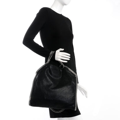 Stella McCartney Shaggy Deer Falabella Fold Over Tote Black 3 of 8