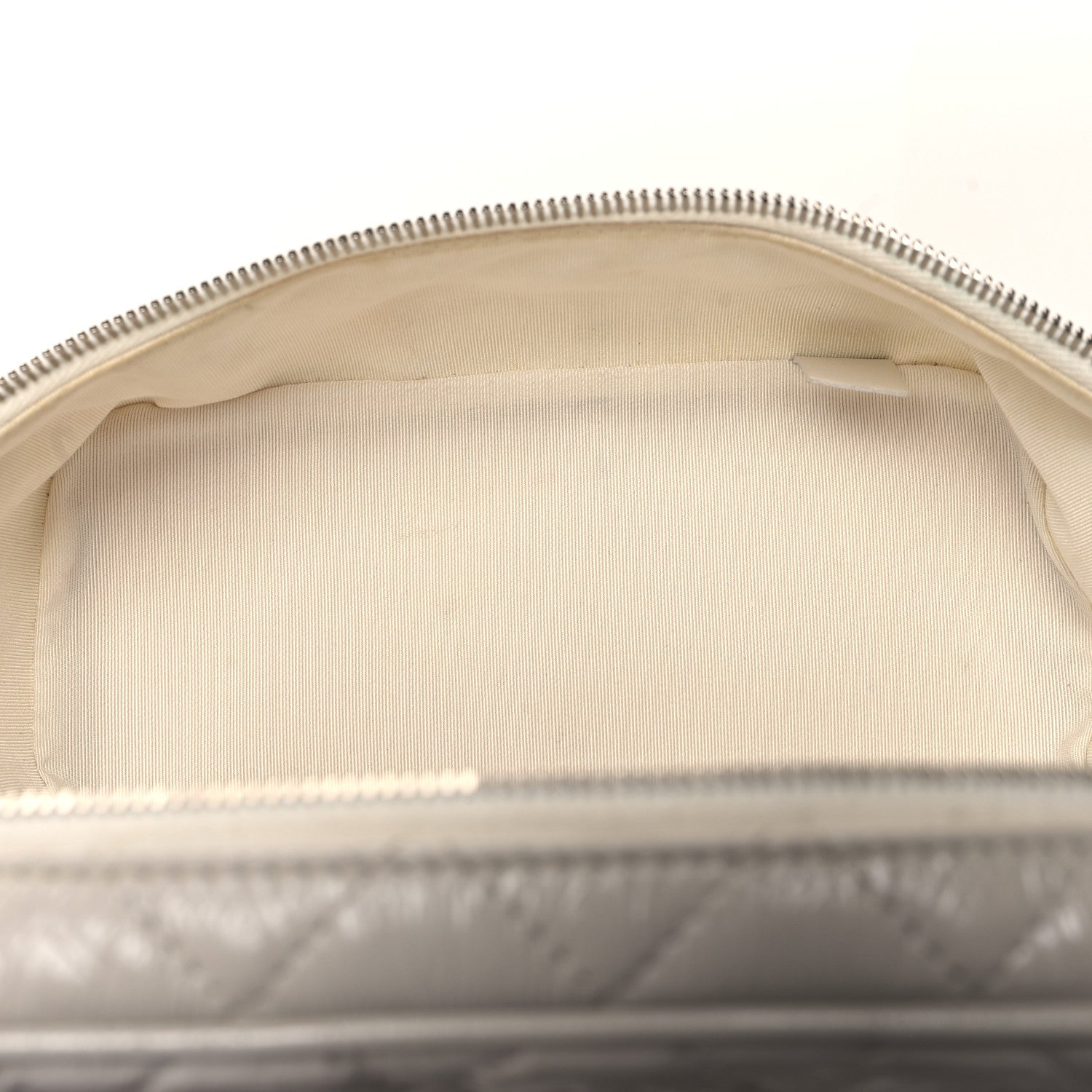 Chanel Crumpled Calfskin PVC Quilted Backpack White 5 of 12