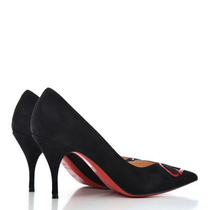 Christian Louboutin Suede CL 80 Pumps 35.5 Black 4 of 10