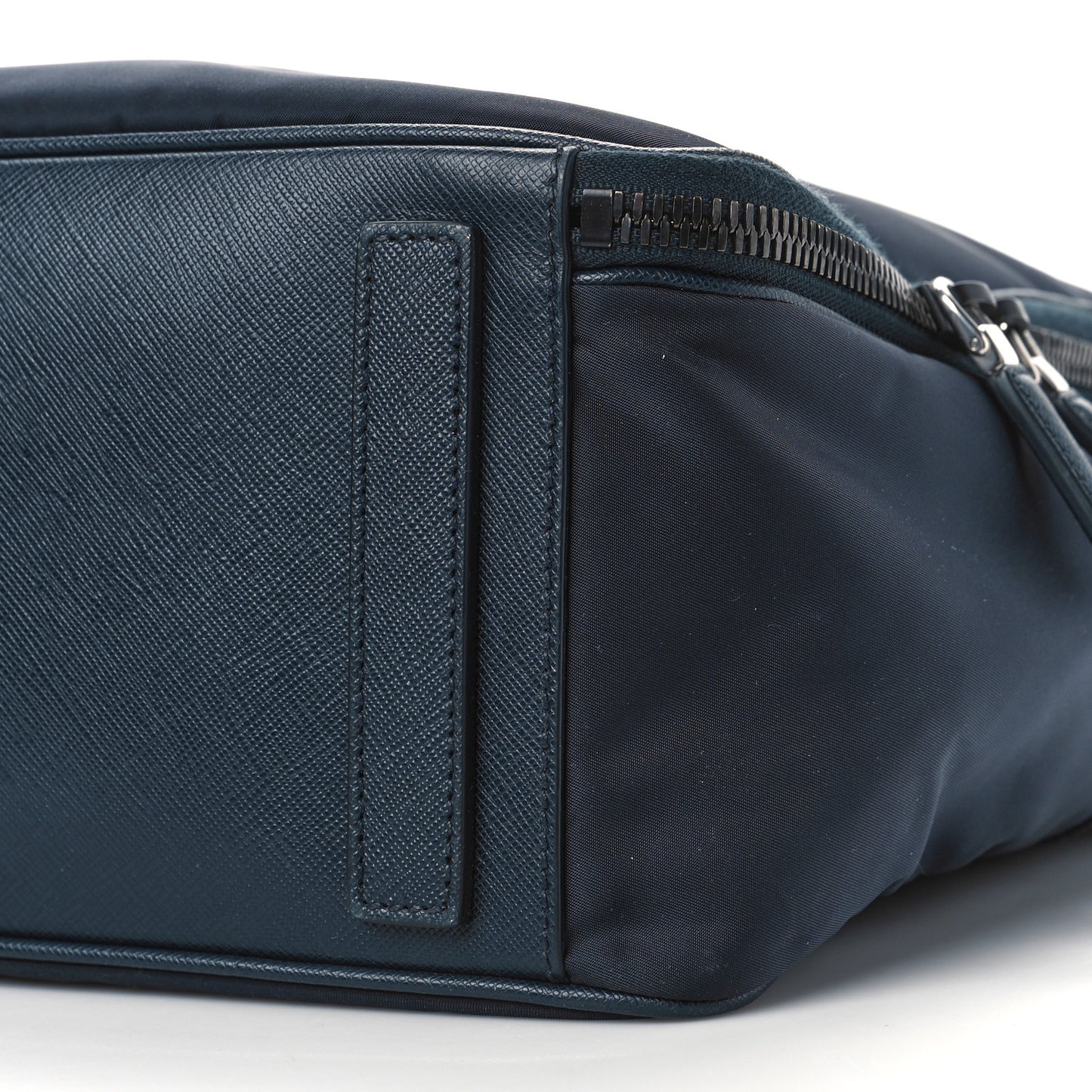 Tessuto Nylon Saffiano Briefcase Blue