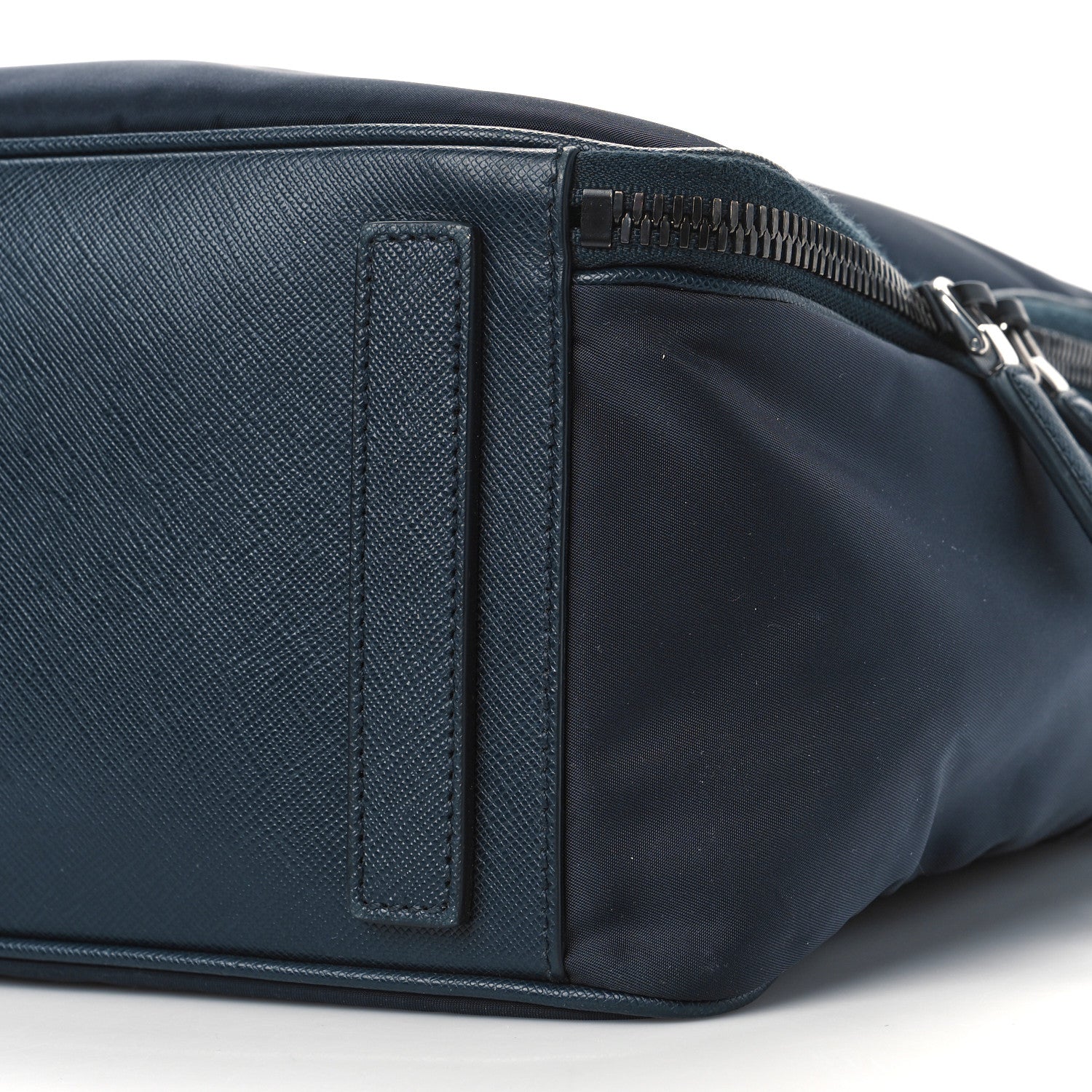 Prada Tessuto Nylon Saffiano Briefcase Blue 8 of 8