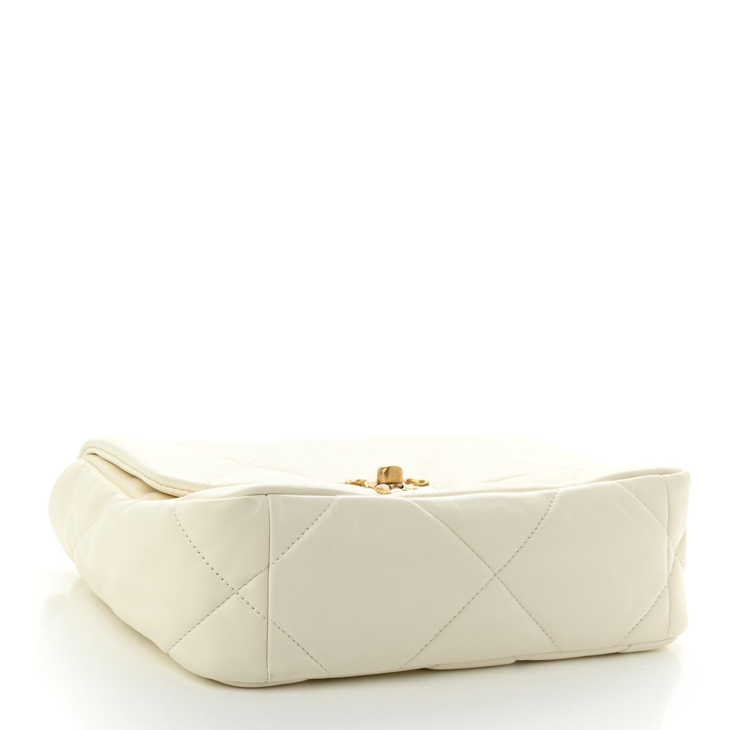 Lambskin Quilted Medium Chanel 19 Flap White