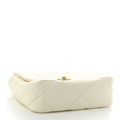 Chanel Lambskin Quilted Medium Chanel 19 Flap White 4 of 10
