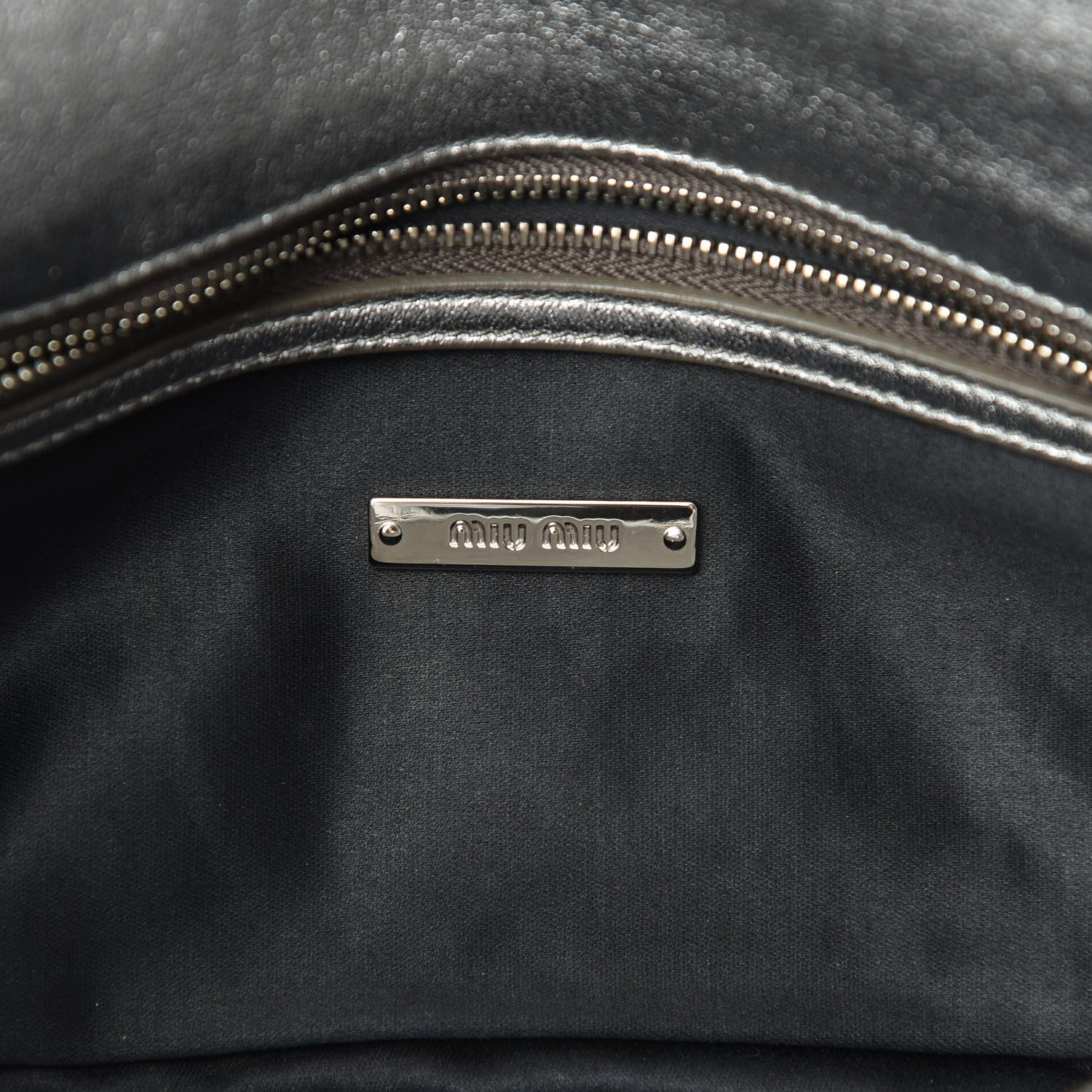 Miu Miu Nappa Matelasse Crystal Flap Clutch Cromo 6 of 13