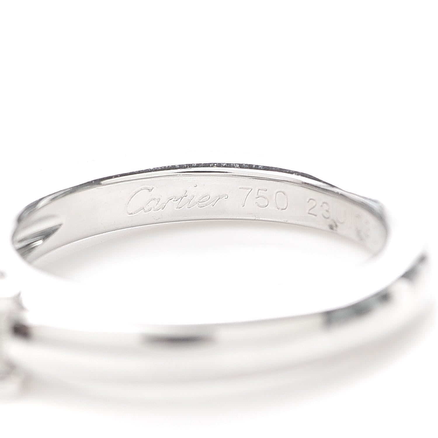 Cartier 18K White Gold Diamond .30ct Louis Ring 49 4.75 4 of 6